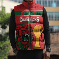 Morocco Champions Football Custom Sleeveless Puffer Jacket Atlas Lions Rise