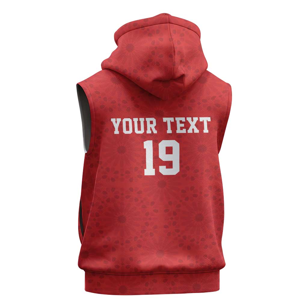 Morocco Champions Football Custom Sleeveless Zip Hoodie Atlas Lions Rise