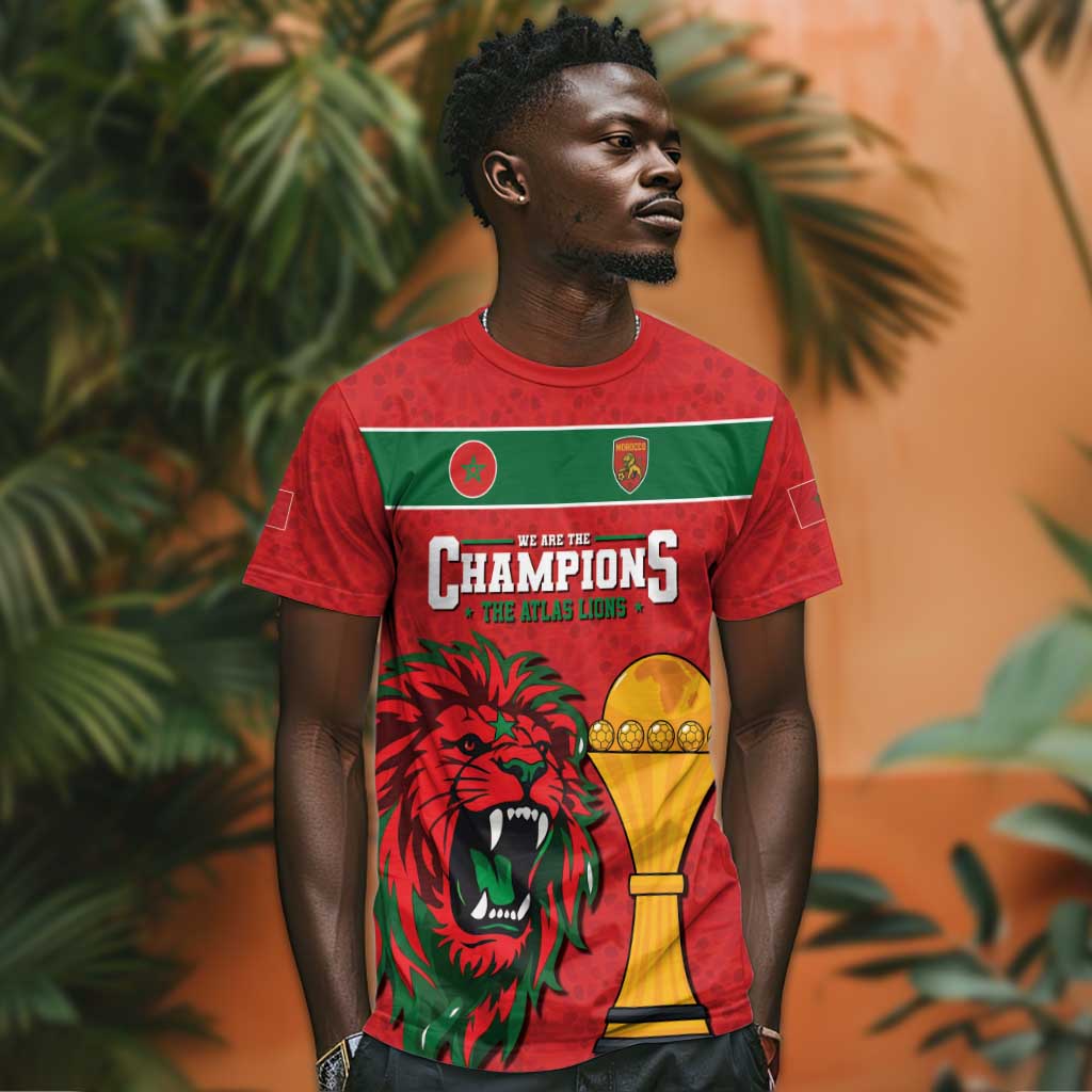 Morocco Champions Football Custom T shirt Atlas Lions Rise