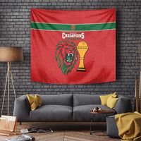 Morocco Champions Football Tapestry Atlas Lions Rise