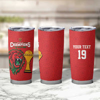 Morocco Champions Football Custom Tumbler Cup Atlas Lions Rise