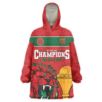 Morocco Champions Football Custom Wearable Blanket Hoodie Atlas Lions Rise