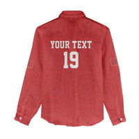 Morocco Champions Football Custom Women Casual Shirt Atlas Lions Rise