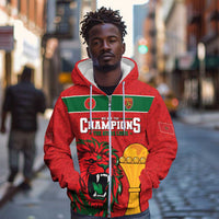 Morocco Champions Football Custom Zip Hoodie Atlas Lions Rise