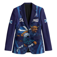 Custom Rugby Scotland Blazer Highland Cow Mascot Go Scottish