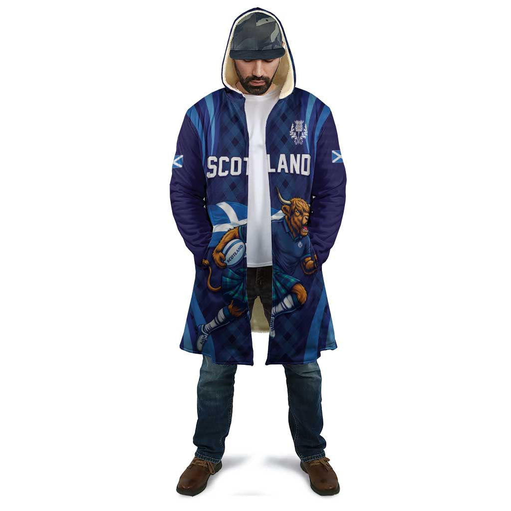 Custom Rugby Scotland Cloak Highland Cow Mascot Go Scottish