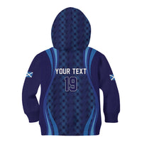 Custom Rugby Scotland Kid Hoodie Highland Cow Mascot Go Scottish