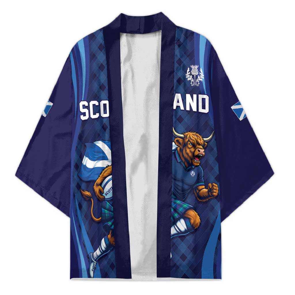 Custom Rugby Scotland Kimono Highland Cow Mascot Go Scottish