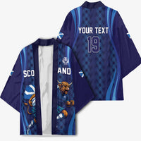Custom Rugby Scotland Kimono Highland Cow Mascot Go Scottish