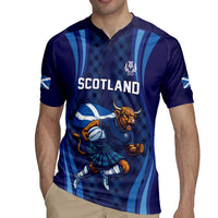 Custom Rugby Scotland Rugby Jersey Highland Cow Mascot Go Scottish