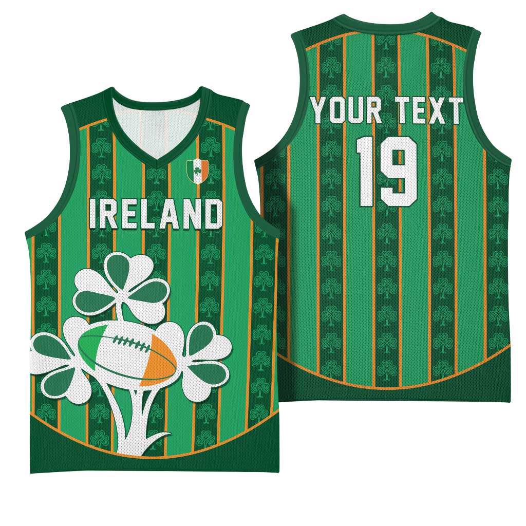 Custom Rugby Ireland Basketball Jersey Irish Lucky Shamrock