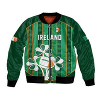 Custom Rugby Ireland Bomber Jacket Irish Lucky Shamrock