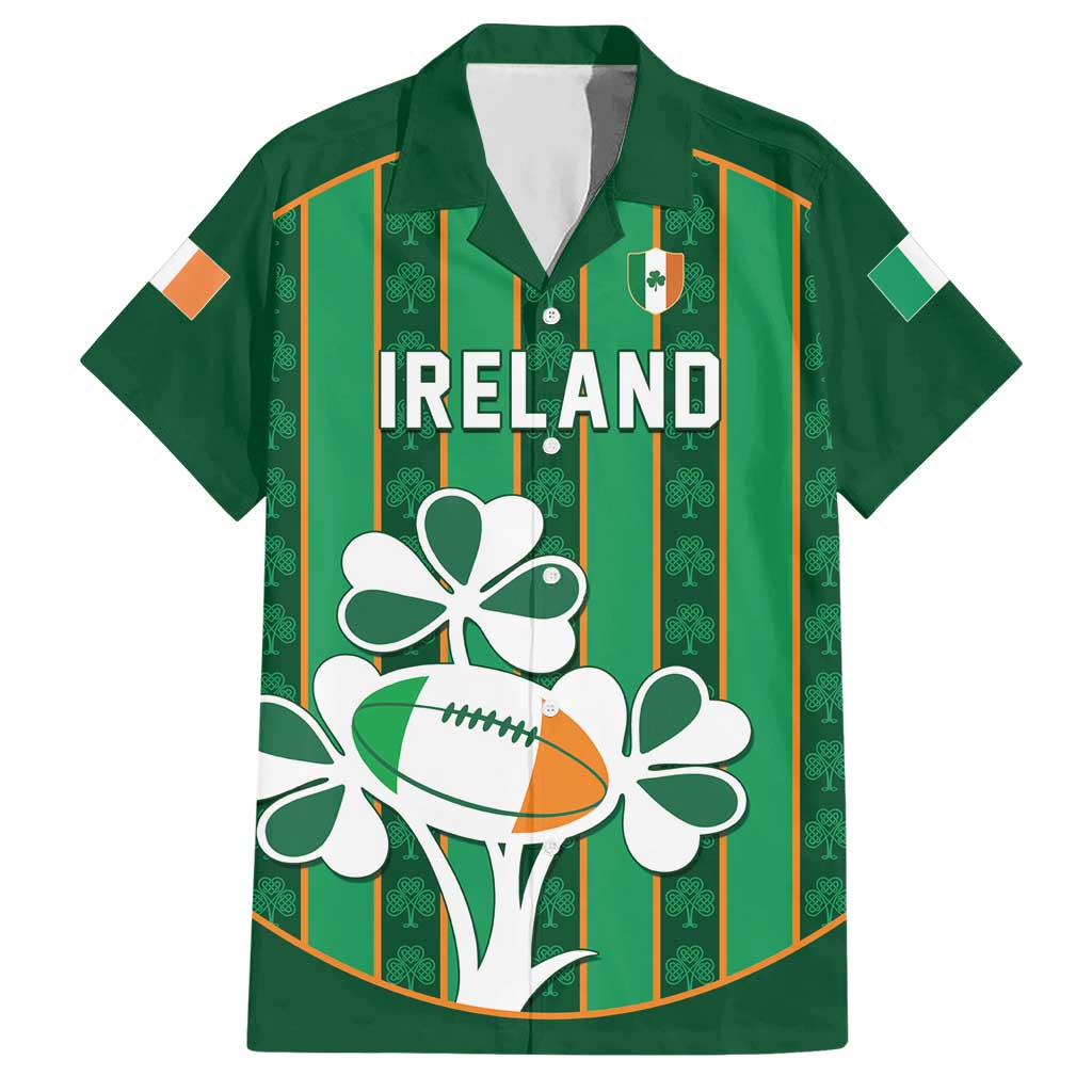 Custom Rugby Ireland Hawaiian Shirt Irish Lucky Shamrock