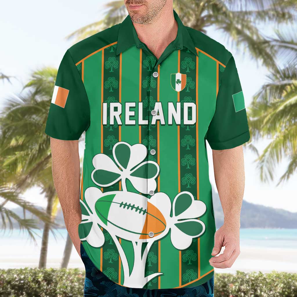 Custom Rugby Ireland Hawaiian Shirt Irish Lucky Shamrock