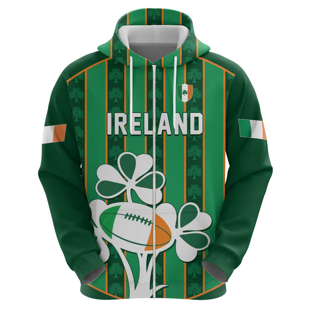 Custom Rugby Ireland Hoodie Irish Lucky Shamrock