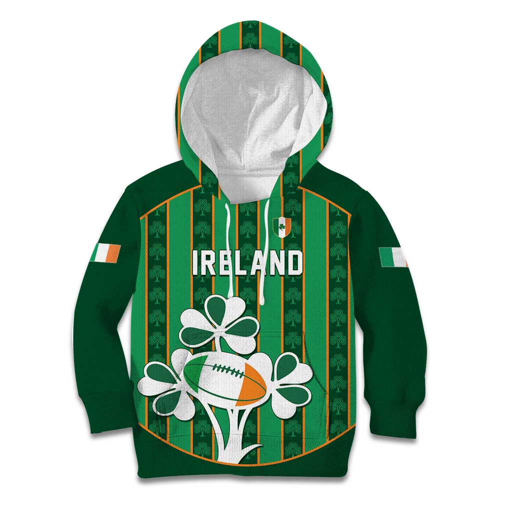 Custom Rugby Ireland Kid Hoodie Irish Lucky Shamrock