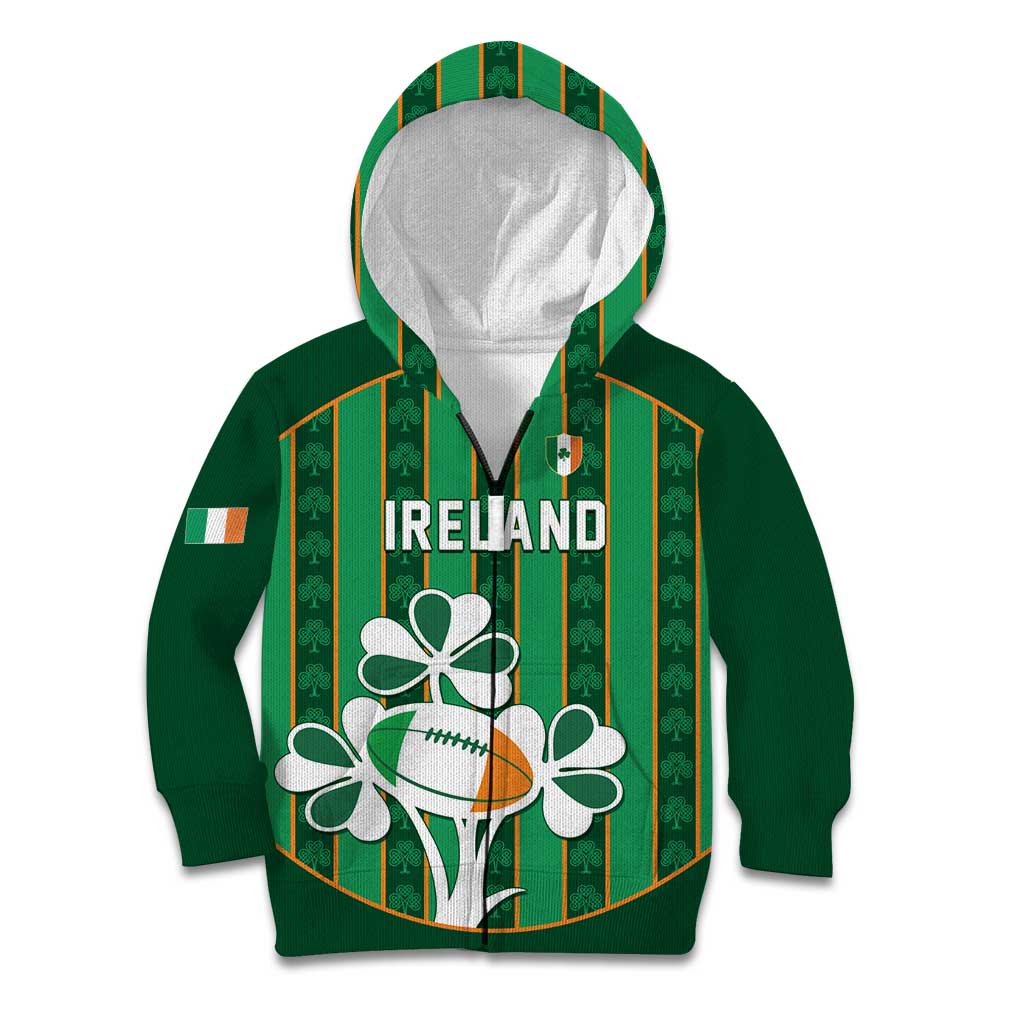 Custom Rugby Ireland Kid Hoodie Irish Lucky Shamrock