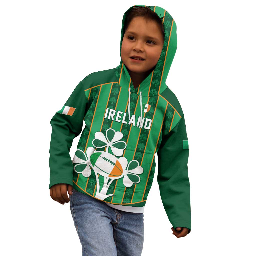 Custom Rugby Ireland Kid Hoodie Irish Lucky Shamrock