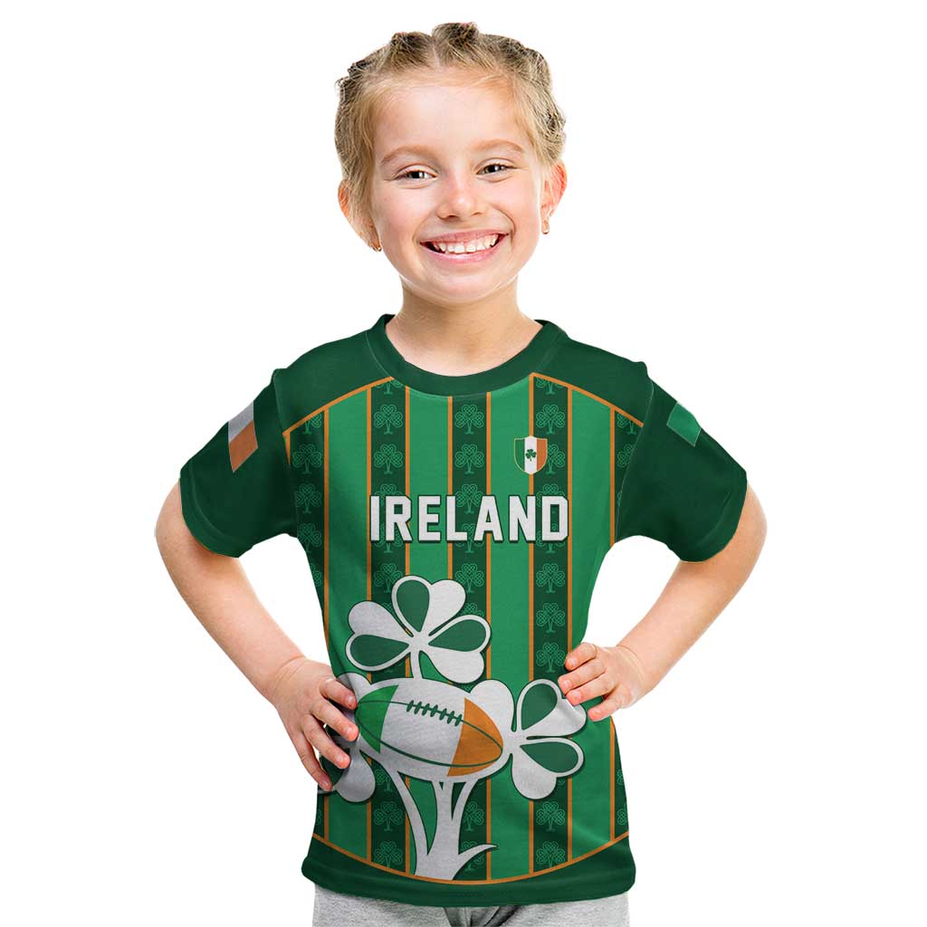 Custom Rugby Ireland Kid T Shirt Irish Lucky Shamrock