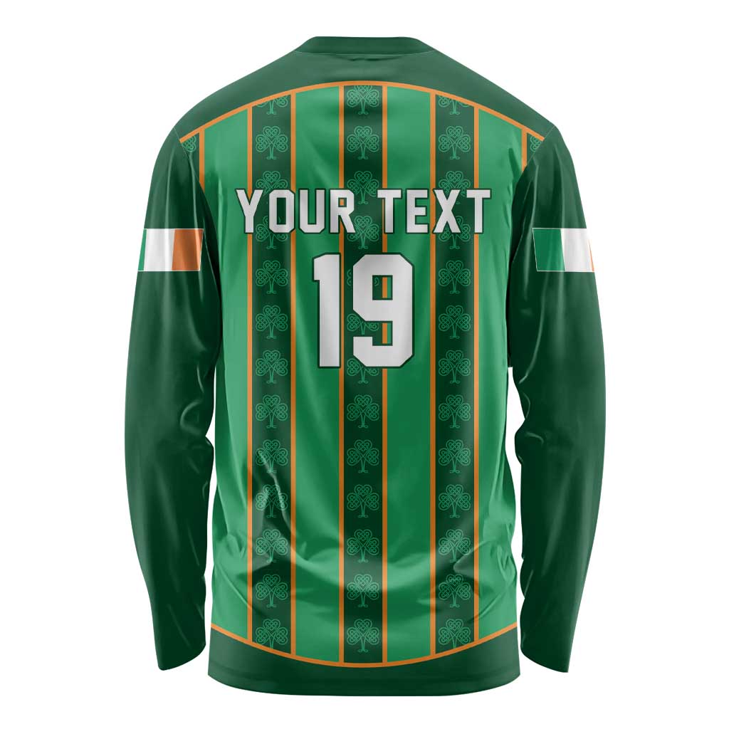 Custom Rugby Ireland Long Sleeve Shirt Irish Lucky Shamrock