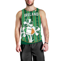 Custom Rugby Ireland Men Tank Top Irish Lucky Shamrock