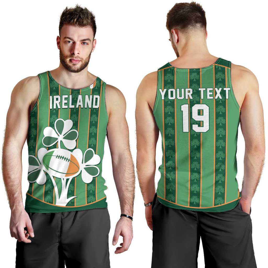Custom Rugby Ireland Men Tank Top Irish Lucky Shamrock