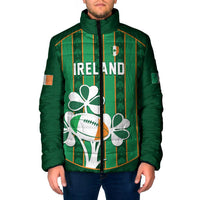Custom Rugby Ireland Padded Jacket Irish Lucky Shamrock