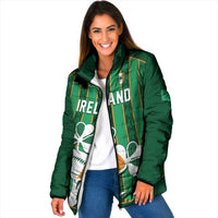 Custom Rugby Ireland Padded Jacket Irish Lucky Shamrock