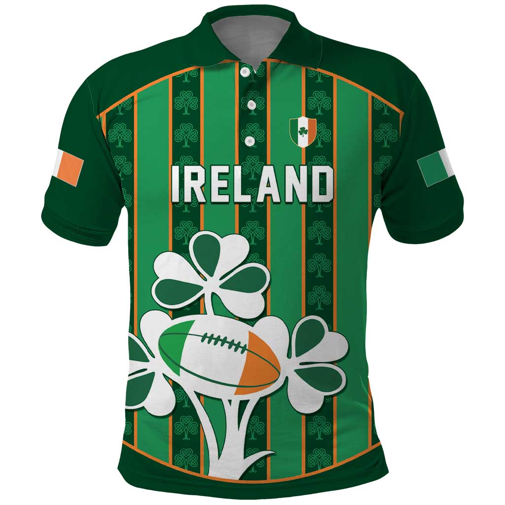 Custom Rugby Ireland Polo Shirt Irish Lucky Shamrock