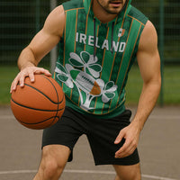 Custom Rugby Ireland Sleeveless Hoodie Irish Lucky Shamrock