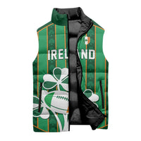 Custom Rugby Ireland Sleeveless Puffer Jacket Irish Lucky Shamrock