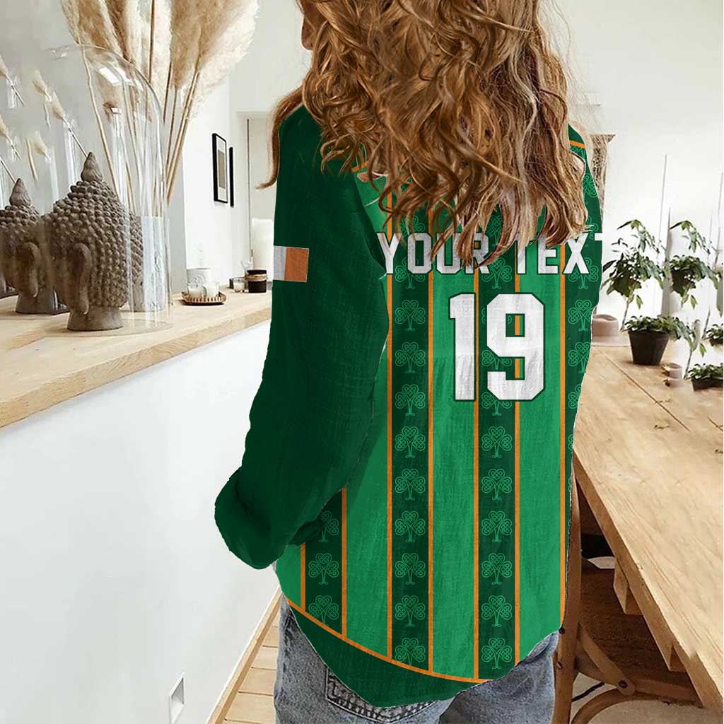 Custom Rugby Ireland Women Casual Shirt Irish Lucky Shamrock