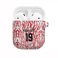 Custom German European Football Champions AirPods Case Abstract Lightning Rot Weiss