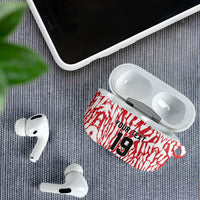 Custom German European Football Champions AirPods Case Abstract Lightning Rot Weiss