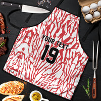 Custom German European Football Champions Apron Abstract Lightning Rot Weiss
