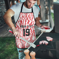 Custom German European Football Champions Apron Abstract Lightning Rot Weiss