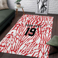 Custom German European Football Champions Area Rug Abstract Lightning Rot Weiss