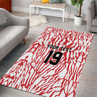 Custom German European Football Champions Area Rug Abstract Lightning Rot Weiss