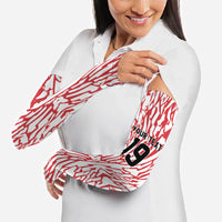 Custom German European Football Champions Arm Sleeves Abstract Lightning Rot Weiss