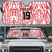 Custom German European Football Champions Auto Sun Shade Abstract Lightning Rot Weiss