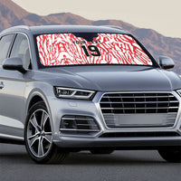 Custom German European Football Champions Auto Sun Shade Abstract Lightning Rot Weiss