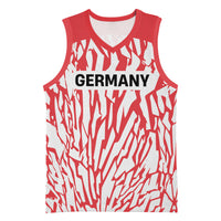 Custom German European Football Champions Basketball Jersey Abstract Lightning Rot Weiss
