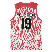 Custom German European Football Champions Basketball Jersey Abstract Lightning Rot Weiss