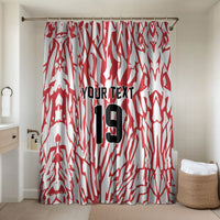 Custom German European Football Champions Bathroom Set Abstract Lightning Rot Weiss