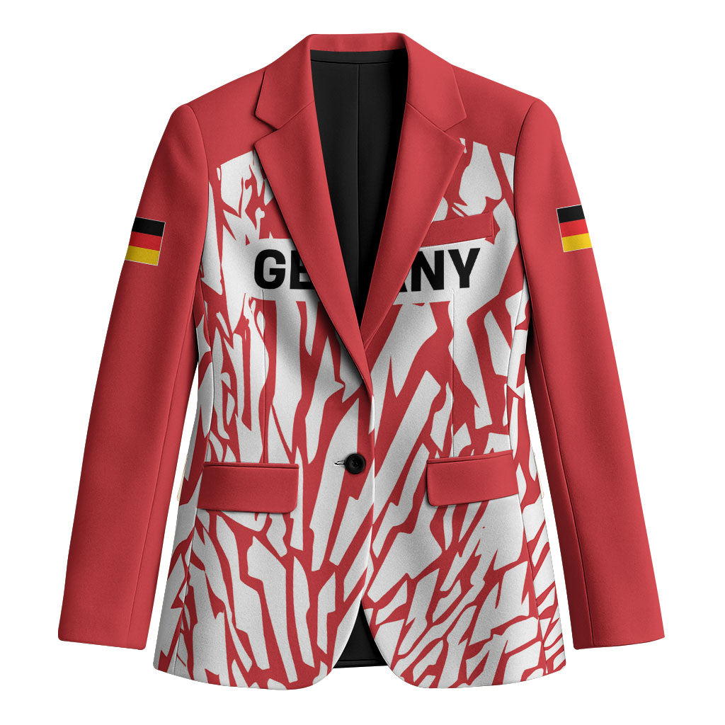 Custom German European Football Champions Blazer Abstract Lightning Rot Weiss