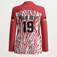 Custom German European Football Champions Blazer Abstract Lightning Rot Weiss
