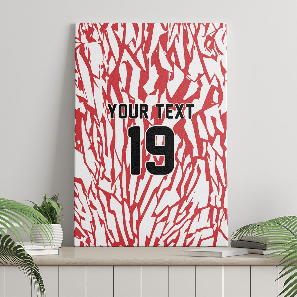Custom German European Football Champions Canvas Wall Art Abstract Lightning Rot Weiss