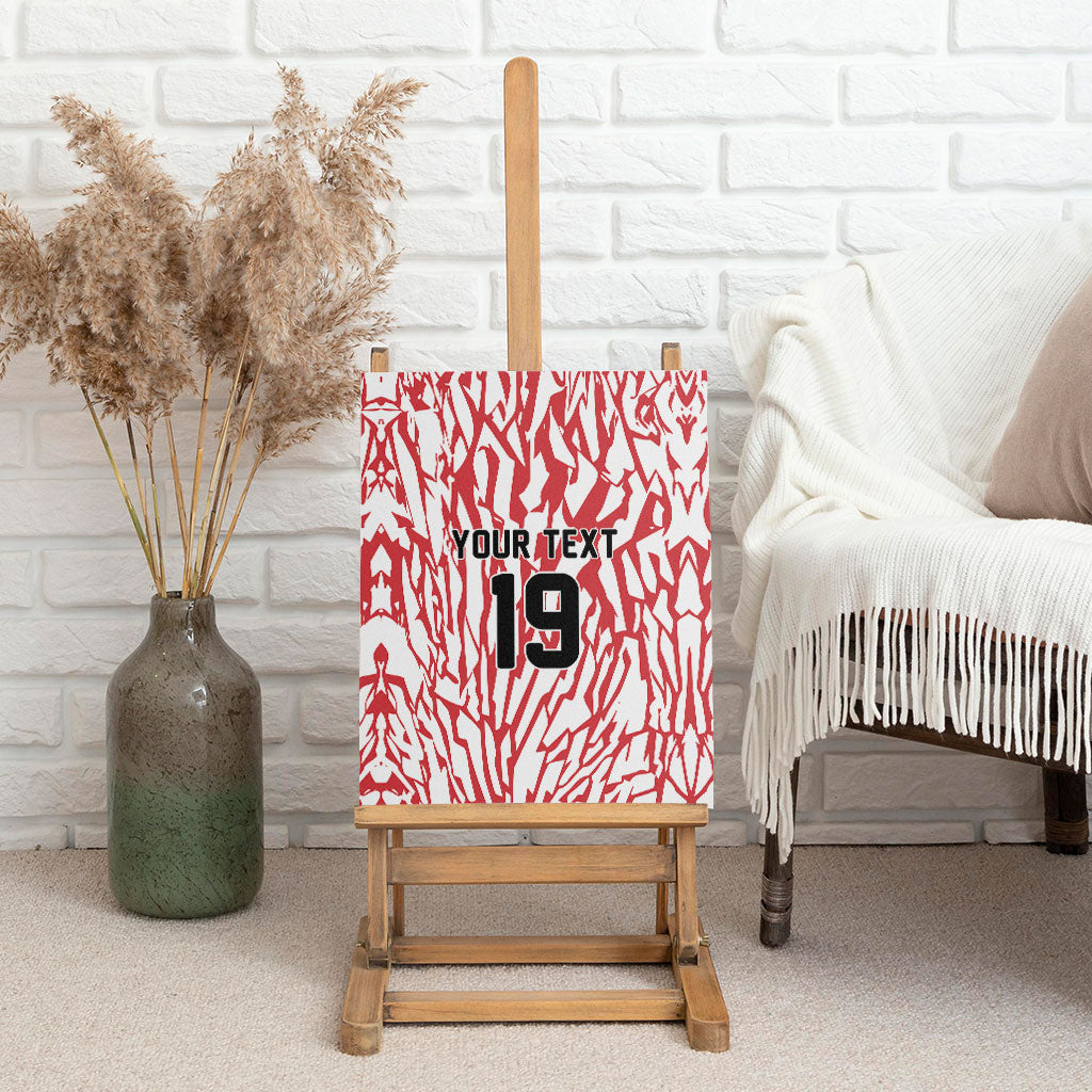 Custom German European Football Champions Canvas Wall Art Abstract Lightning Rot Weiss