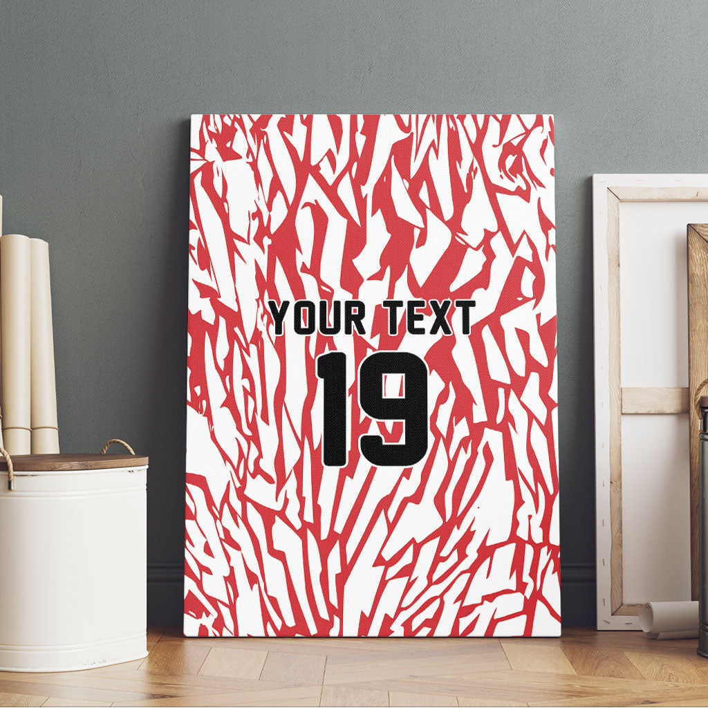 Custom German European Football Champions Canvas Wall Art Abstract Lightning Rot Weiss