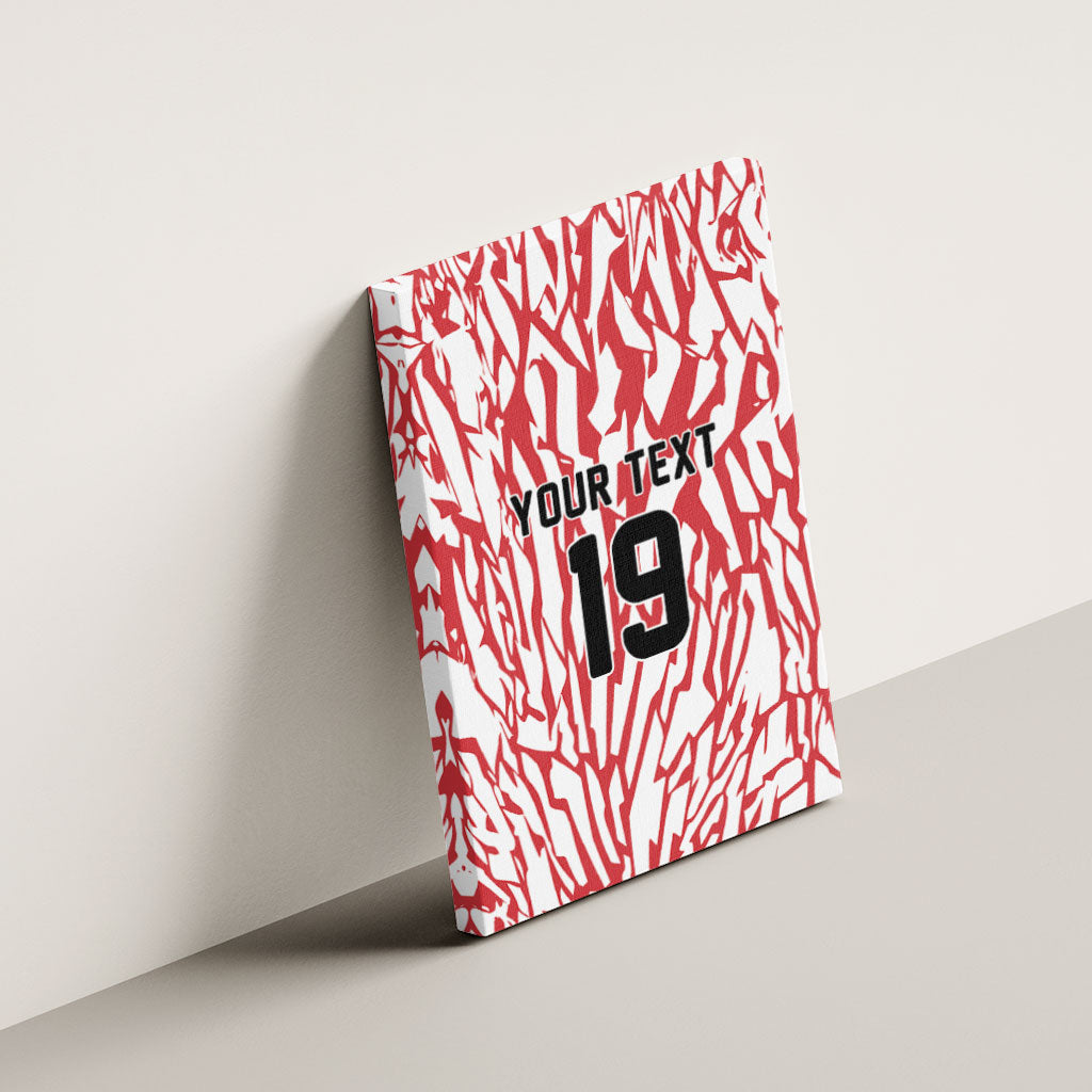 Custom German European Football Champions Canvas Wall Art Abstract Lightning Rot Weiss